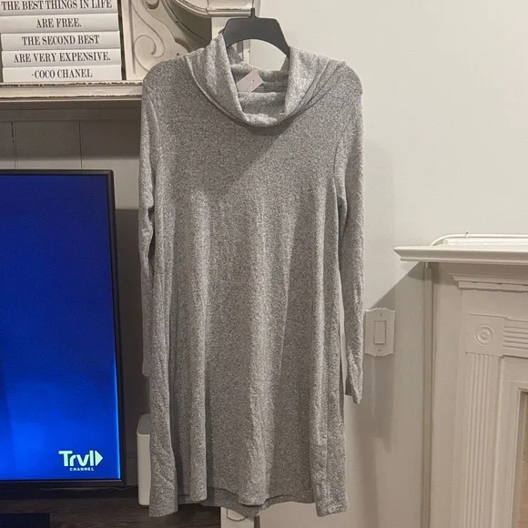 Lou & Grey Cowl Neck Long Sleeve Dress - Picture 1 of 5